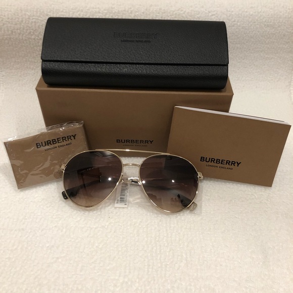 BURBERRY AVIATOR SUNGLASSES || 59MM - Picture 3 of 14